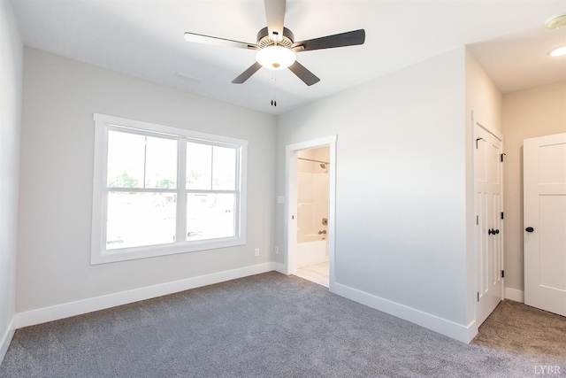 1300 Stoney Ridge Blvd Unit 206, Forest, VA 24551 - unfurnished bedroom with carpet floors, a ceiling fan, baseboards, and ensuite bath