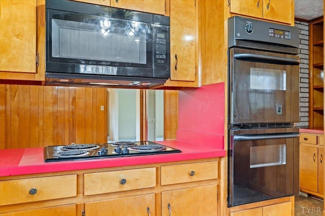 123 Knollwood Dr, Hurt, VA 24563 - kitchen with black appliances and brown cabinetry