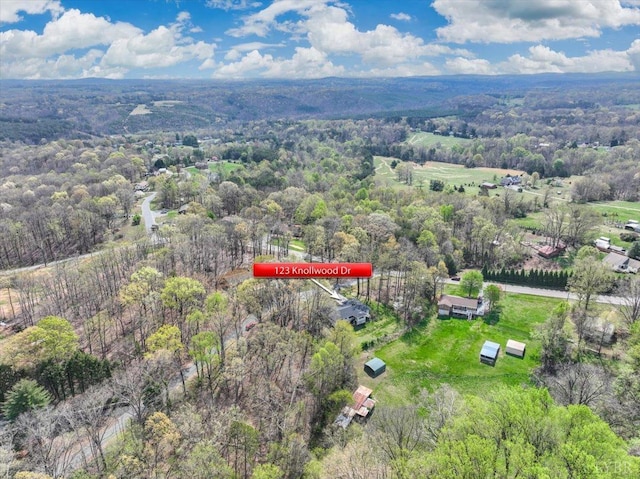 123 Knollwood Dr, Hurt, VA 24563 - aerial view of property and surrounding area with a forest