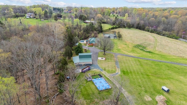 aerial view of property and surrounding area with rural landscape