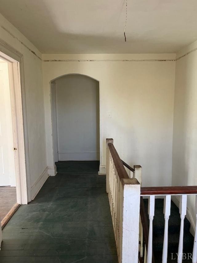 201 Charlotte Ave, Phenix, VA 23959 - corridor with an upstairs landing and arched walkways