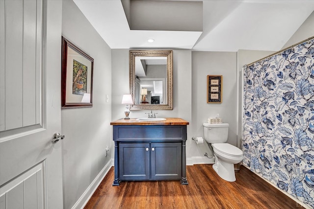 1062 Ivy Creek Dr, Forest, VA 24551 - bathroom featuring wood finished floors, toilet, vanity, and baseboards