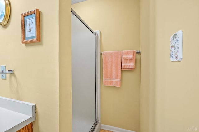 502 Fairwinds Ct, Forest, VA 24551 - bathroom with a stall shower and vanity