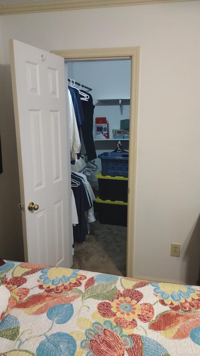 618 Prospect Rd, Hurt, VA 24563 - carpeted bedroom with crown molding and a closet
