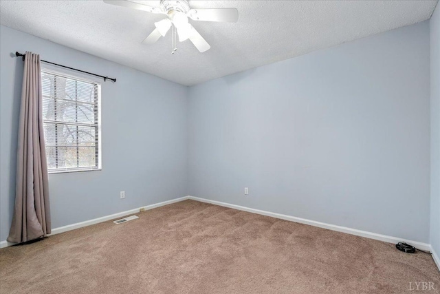 43 Nags Head Ct, Lynchburg, VA 24502 - empty room featuring carpet flooring, baseboards, ceiling fan, and a textured ceiling