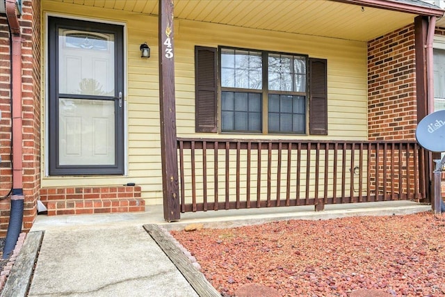 43 Nags Head Ct, Lynchburg, VA 24502 - property entrance with brick siding and a porch