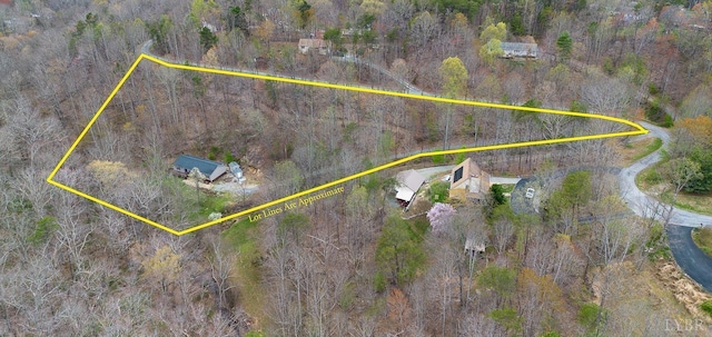 108 Trapper Ln, Vinton, VA 24179 - aerial overview of property's location with property parcel outlined