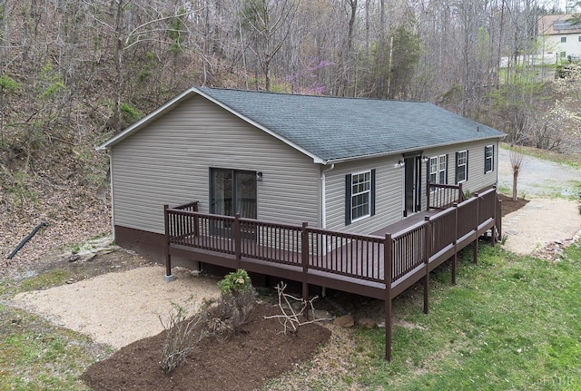 108 Trapper Ln, Vinton, VA 24179 - back of house with roof with shingles and a deck
