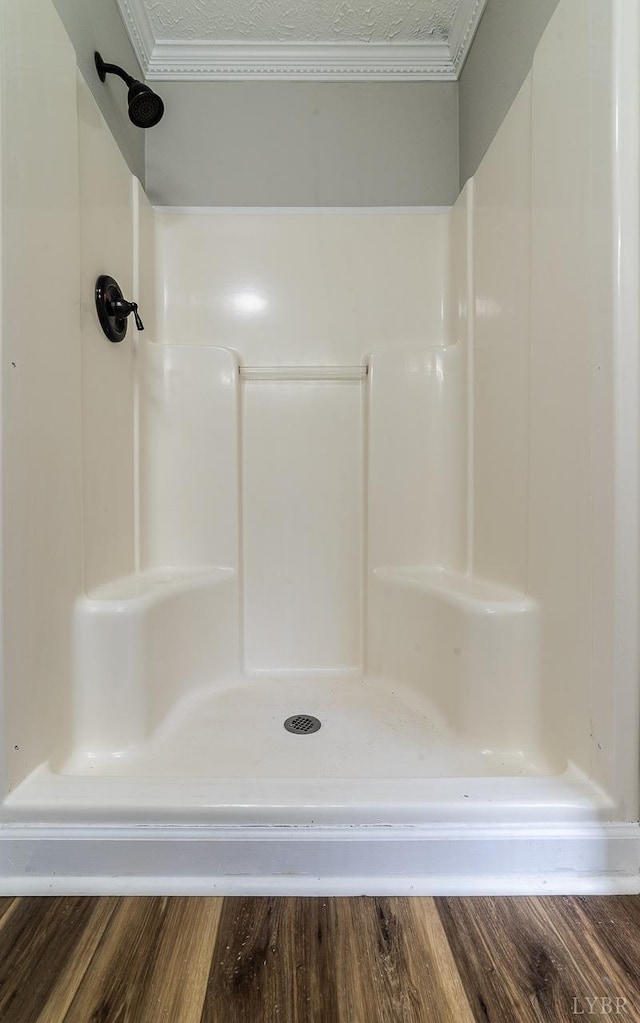 108 Trapper Ln, Vinton, VA 24179 - full bath with wood finished floors and a shower