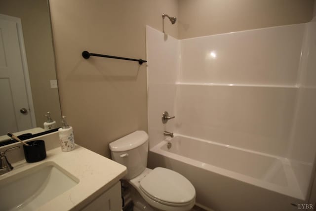 625 S St, Bedford, VA 24523 - full bathroom featuring vanity, shower / washtub combination, and toilet
