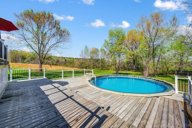 2477 Mountain Rd, Gretna, VA 24557 - view of swimming pool with a fenced in pool and a deck