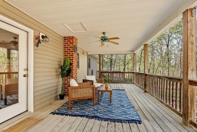 303 Somerset Pl, Rustburg, VA 24588 - deck featuring ceiling fan