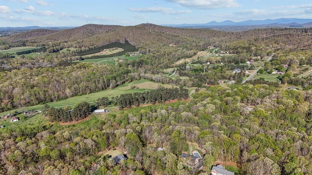 303 Somerset Pl, Rustburg, VA 24588 - aerial view of property's location featuring a forest and a mountain backdrop