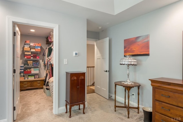 1085 Tori Ct, Forest, VA 24551 - carpeted bedroom featuring a skylight, a closet, baseboards, and a spacious closet