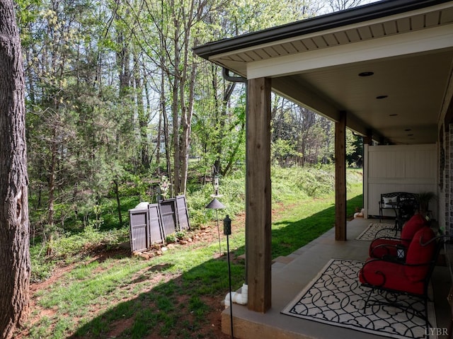 1085 Tori Ct, Forest, VA 24551 - exterior space featuring a patio area and a forest view