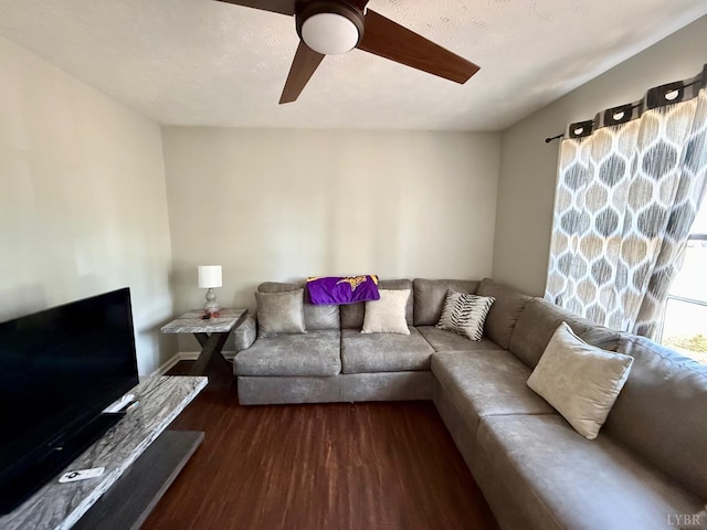 126 Berkley Pl, Madison Heights, VA 24572 - living room with a ceiling fan and wood finished floors