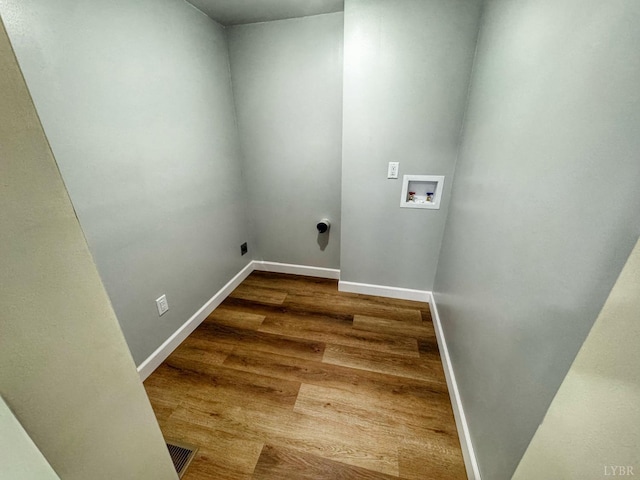 1225 Early St, Lynchburg, VA 24502 - washroom with washer hookup, wood finished floors, hookup for an electric dryer, and baseboards