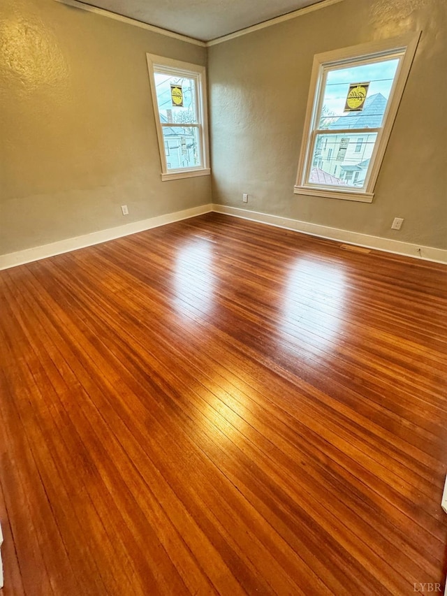 1225 Early St, Lynchburg, VA 24502 - unfurnished room featuring ornamental molding, wood finished floors, and baseboards
