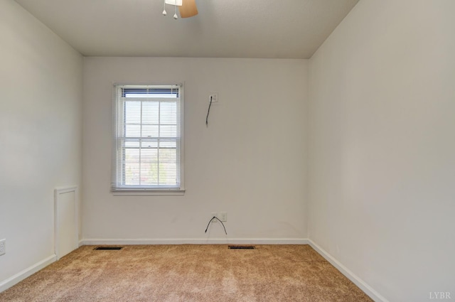 8108 Timberlake Rd Unit 135, Lynchburg, VA 24502 - empty room with light colored carpet, baseboards, and a ceiling fan