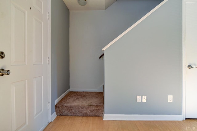 8108 Timberlake Rd Unit 135, Lynchburg, VA 24502 - staircase with wood finished floors and baseboards