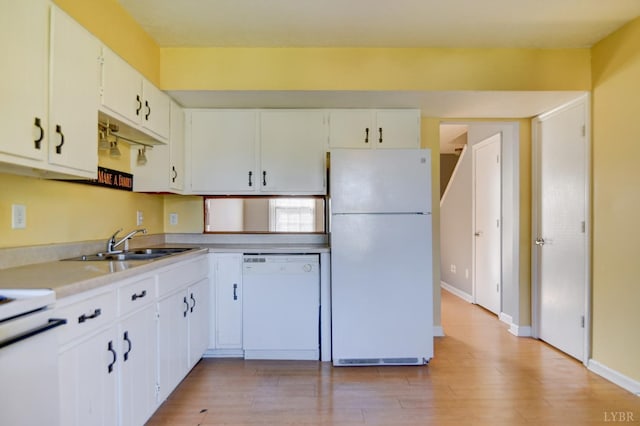 8108 Timberlake Rd Unit 135, Lynchburg, VA 24502 - kitchen featuring white appliances, light countertops, white cabinetry, and a sink