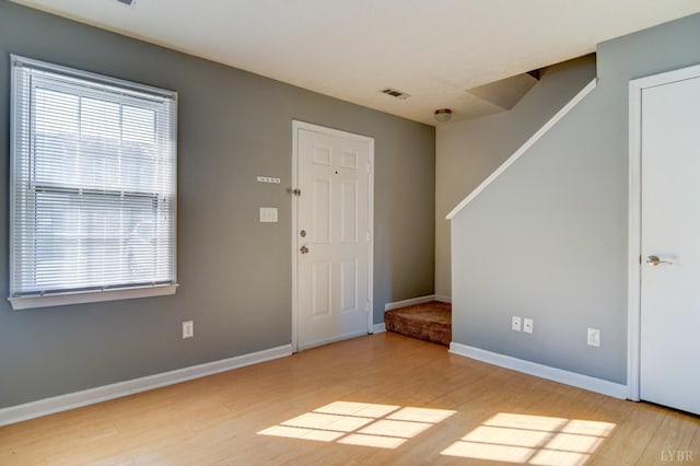 8108 Timberlake Rd Unit 135, Lynchburg, VA 24502 - entryway featuring wood finished floors, stairs, and baseboards