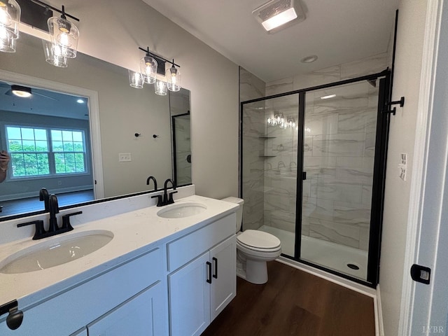 536 Leesville Rd Unit 301, Lynchburg, VA 24502 - full bath with a stall shower, double vanity, and wood finished floors