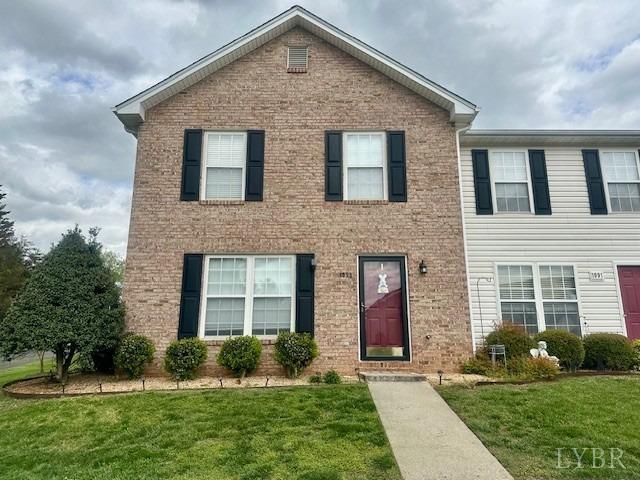 1095 Middle View Dr, Forest, VA 24551 - view of front of property with brick siding and a front yard
