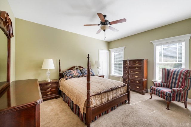 1310 Whispering Springs Ct, Forest, VA 24551 - bedroom with a ceiling fan and light colored carpet