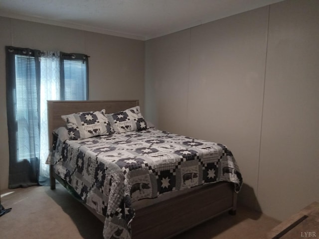 839 Cedar Gate Rd, Monroe, VA 24574 - bedroom with carpet flooring, multiple windows, and crown molding