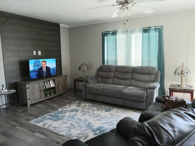 839 Cedar Gate Rd, Monroe, VA 24574 - living area with wood finished floors and a ceiling fan