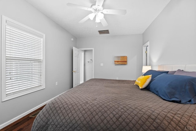 5712 Cottontown Rd, Forest, VA 24551 - bedroom featuring wood finished floors and a ceiling fan
