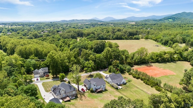 5712 Cottontown Rd, Forest, VA 24551 - aerial view of a heavily wooded area and a mountainous background
