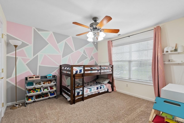 5712 Cottontown Rd, Forest, VA 24551 - carpeted bedroom featuring baseboards and a ceiling fan