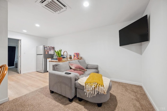 2236 Goode Station Rd, Goode, VA 24556 - living room with light colored carpet, recessed lighting, and baseboards