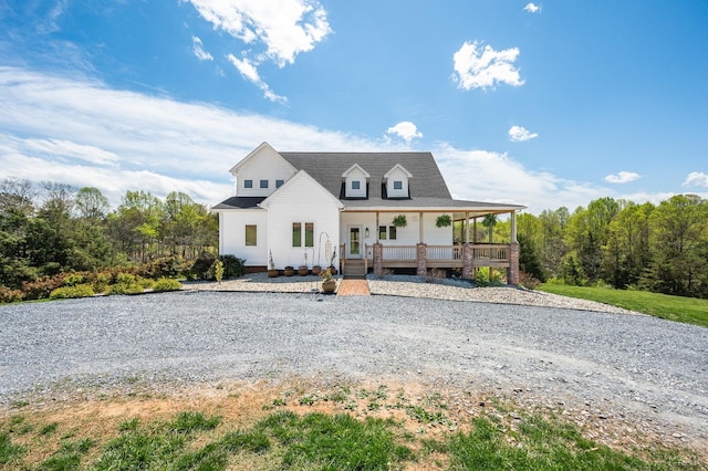 view of front of home with a porch
