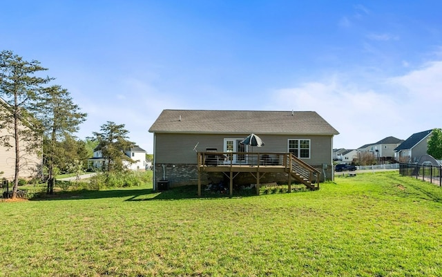 255 Traverse Dr, Evington, VA 24550 - back of property with a wooden deck and stairway