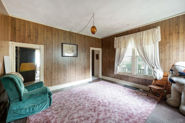 119 Harrison St, Lynchburg, VA 24504 - living area featuring wooden walls and baseboards