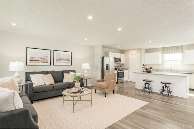 84 Kade Ct, Lynchburg, VA 24502 - living area with light wood finished floors, recessed lighting, and a textured ceiling