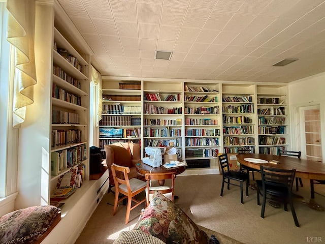2134 Westerly Dr, Lynchburg, VA 24501 - sitting room with bookshelves and carpet floors