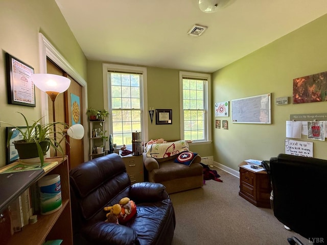 2134 Westerly Dr, Lynchburg, VA 24501 - interior space featuring baseboards, visible vents, and carpet