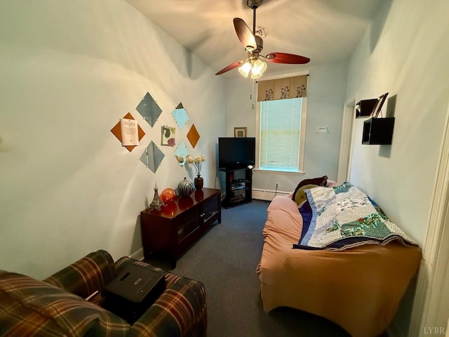 2134 Westerly Dr, Lynchburg, VA 24501 - carpeted living area with a ceiling fan and baseboard heating