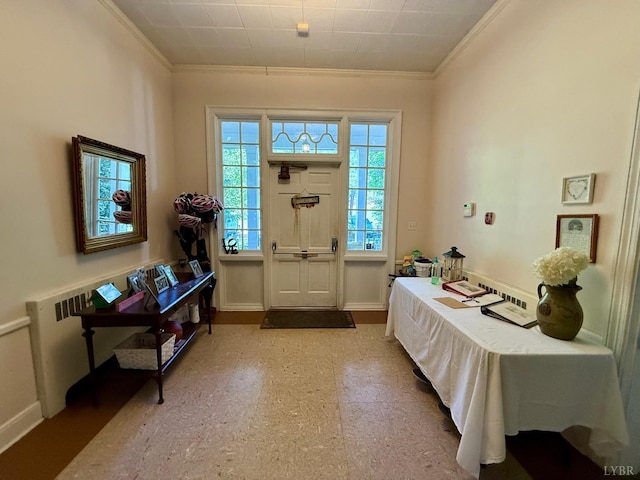 2134 Westerly Dr, Lynchburg, VA 24501 - foyer with baseboards, ornamental molding, and tile patterned floors