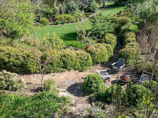 3830 Peakland Pl, Lynchburg, VA 24503 - view of yard with a fire pit