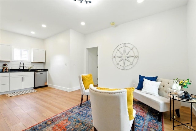 17 Beverly St, Lynchburg, VA 24501 - living area featuring light wood-style floors, recessed lighting, and baseboards