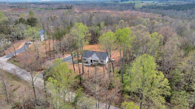 9900 Stonewall Rd, Appomattox, VA 24522 - birds eye view of property with a wooded view