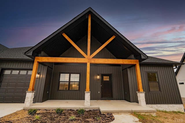 1750 Willow Oak Dr, Forest, VA 24551 - view of front of home with a porch, driveway, a garage, and a shingled roof