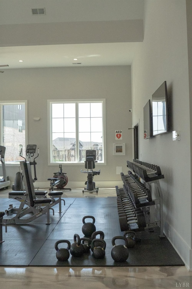 1022 N Westyn Loop, Forest, VA 24551 - gym featuring visible vents and recessed lighting