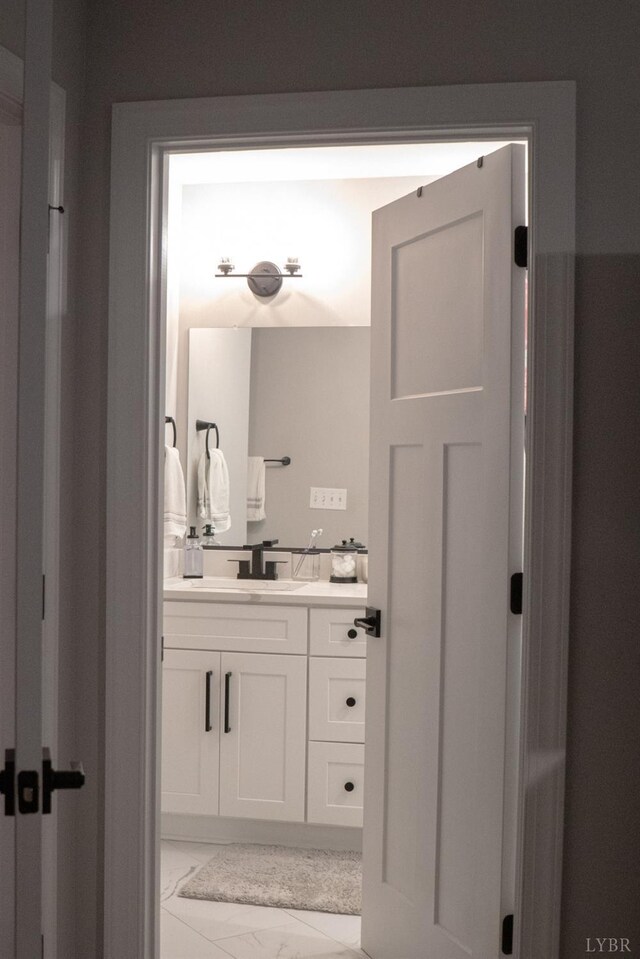 1022 N Westyn Loop, Forest, VA 24551 - bathroom featuring vanity and marble finish floor