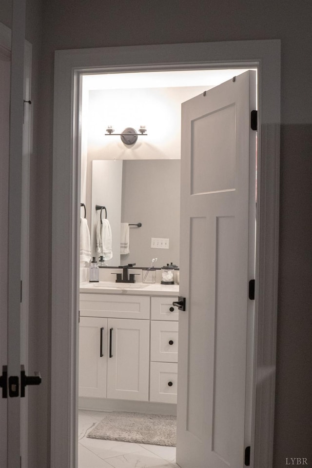 1022 N Westyn Loop, Forest, VA 24551 - bathroom featuring vanity and marble look tiles
